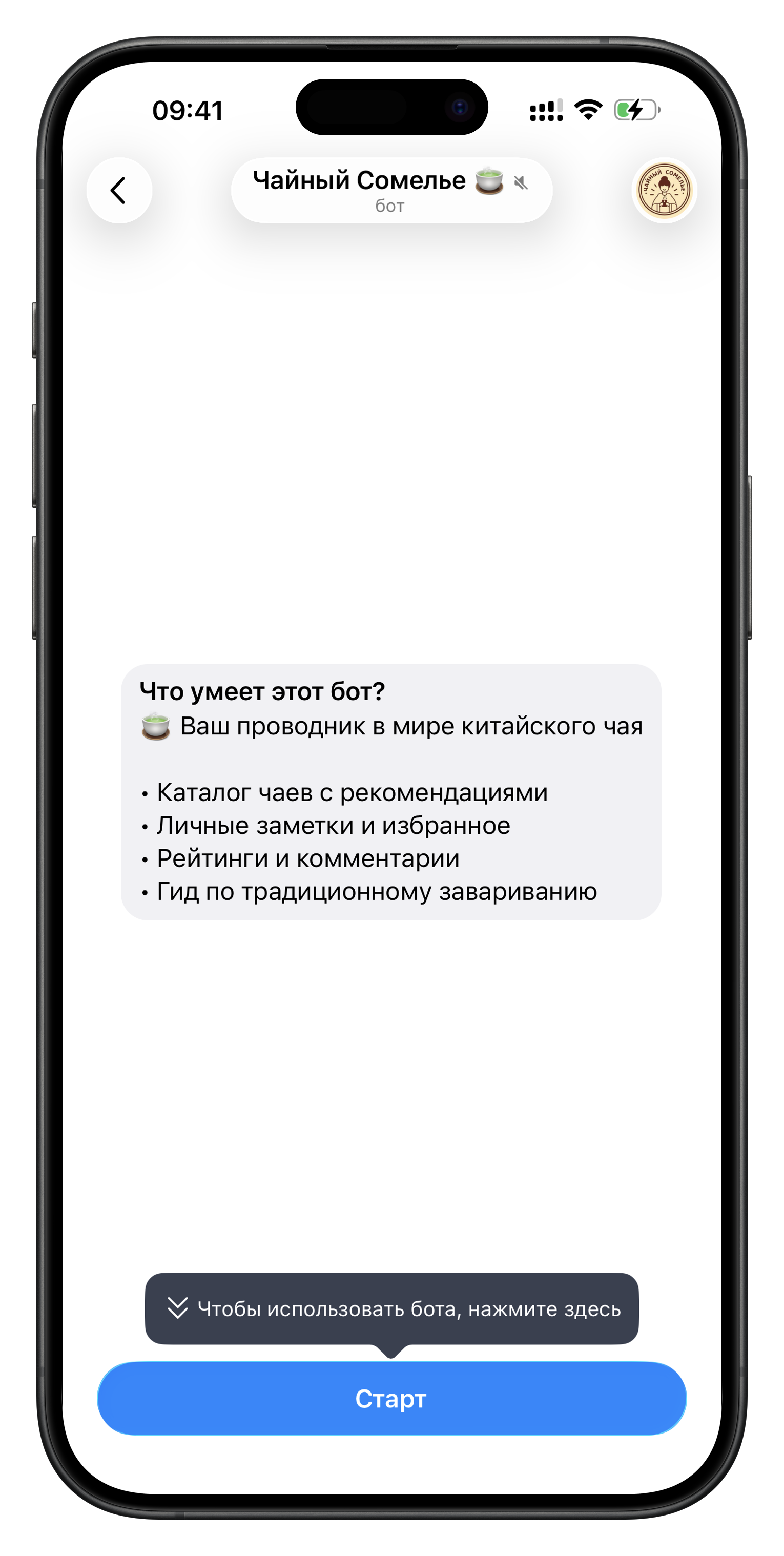 Welcome-экран бота